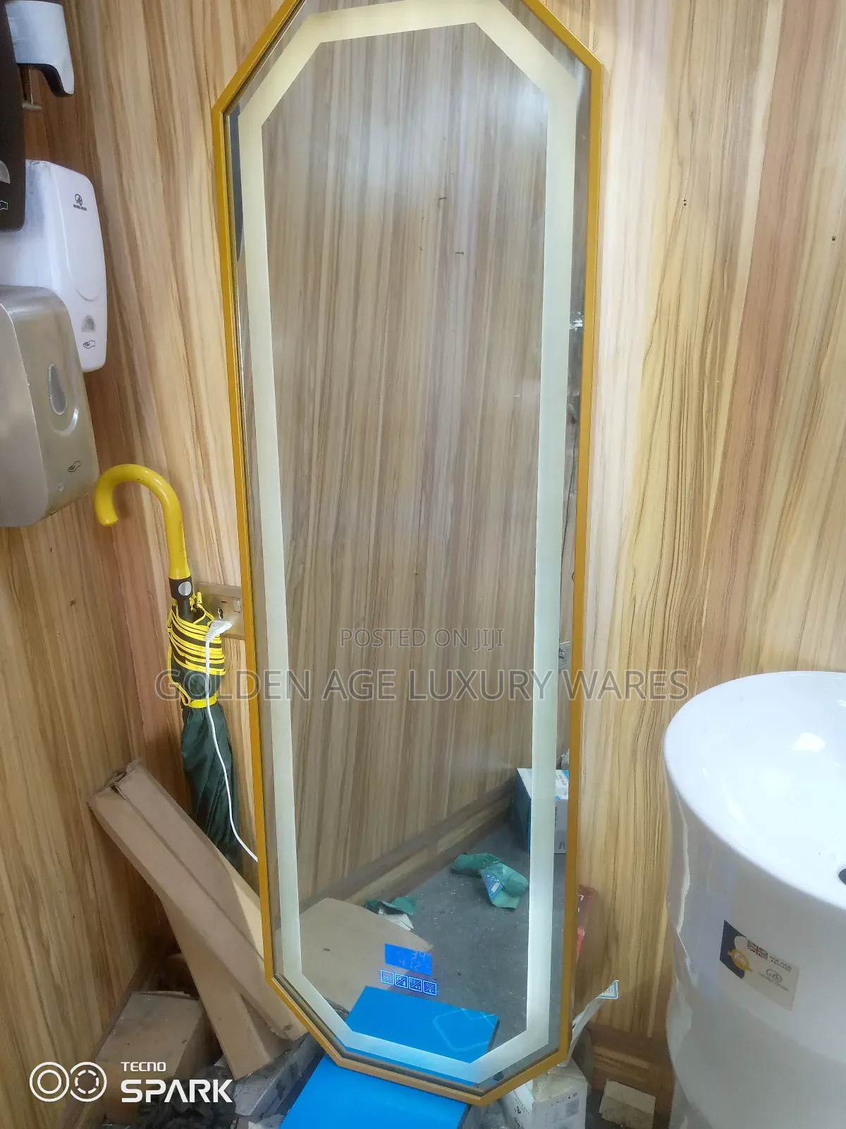 45x140cm Gold Frame Mirror