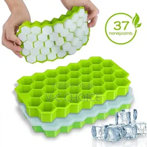 Silicone Ice Cube Tray 37 Grid Ice Cube  Mold With Lid