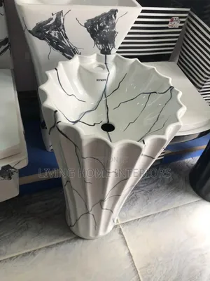 Carrara White Standing Basin 1