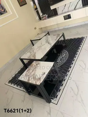 Luxury Set of Center Table With Stools