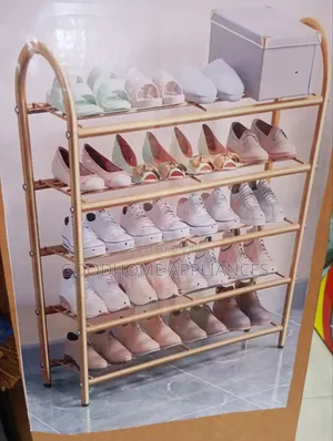 5 Layers Gold Plated Shoe Rack