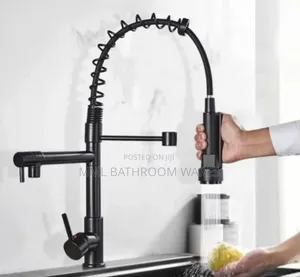 Double Spout Spring Kitchen Sink Mixer Faucets