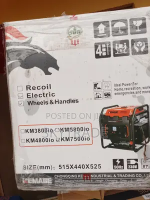 W/Wheels Handle Kemage Inverter Gen