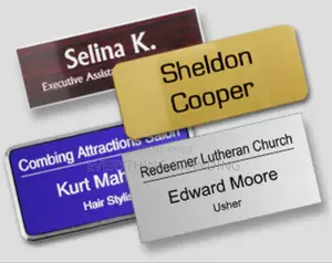 Staff Id Metallic Name Tag for Offices, Hotels Teams