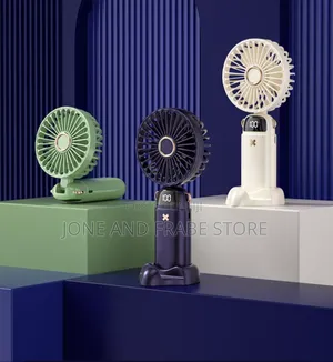 Usb Handheld Mini Portable Digital Display Folding Fan