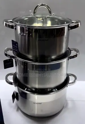 Vicalina Stainless Steel Pots Set - Stainless Pots