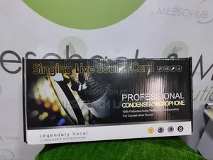 Professional Condenser Microphone With Live Sound Card