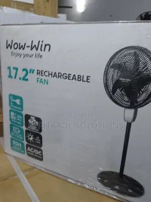 Wow-Win 17.2inches Rechargeable Standing Fan With Remote