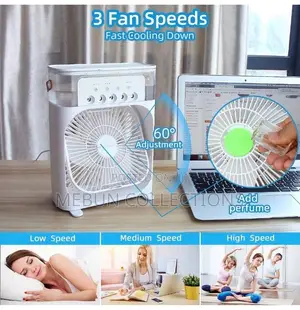 Portable Air Conditioner Fan With 7 Colors Led Light