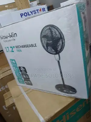 Wow-Win 17.2inches Rechargeable Fan With 18v Solar Panel