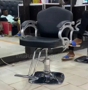 Barbers Chair With Low Pop Hand Silver Base