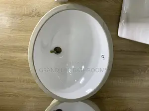 Oval Ceramic Undercountertop Wash Basin With Matte Outer
