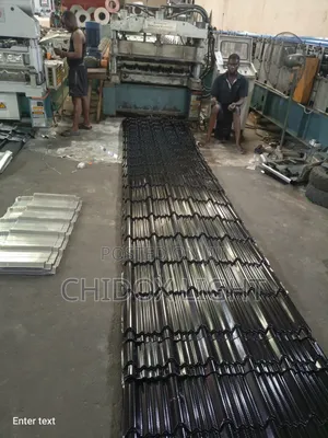 0.45 Step Tiles Design Roofing Sheet Black Color With Qualit