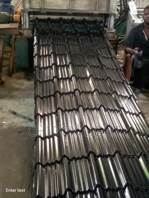0.45 Oven Bake Steptiles Design Aluminum Roofing Sheet Black