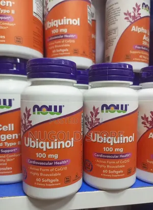 Now Ubiquinol 100mg by 60 Sofgels
