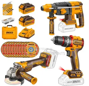 3-in-1 20v Brushless Combo – Drill, Grinder Rotary Hammer