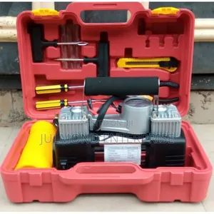 Tyre Air Compressor Inflator Double Cylinder Pump