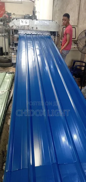 0.55 Oven Bake Long Span Design Aluminum Roofing Sheet Blue