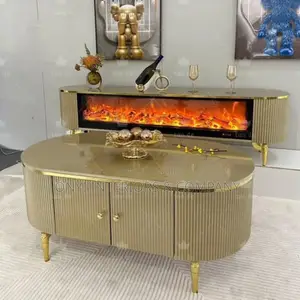 Tv Stand With Fireplace and Center Table