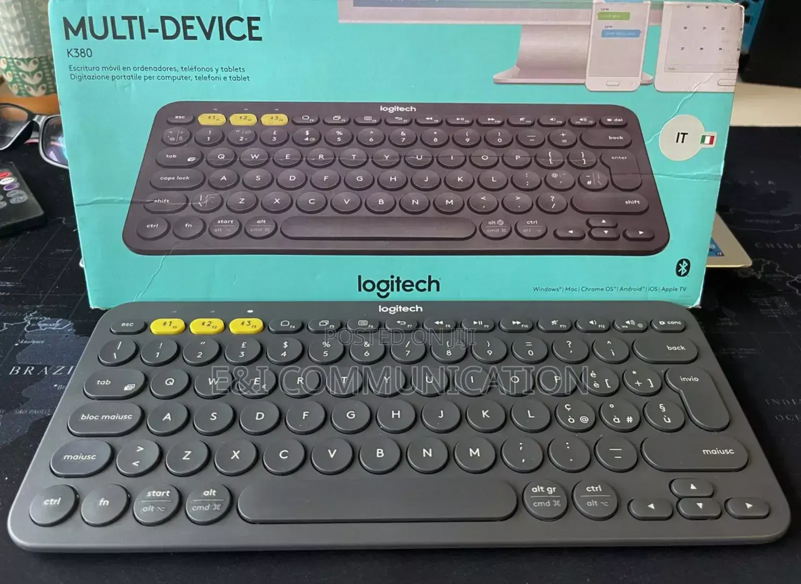 Logitech , Multi Device Bluetooth Keyboard.