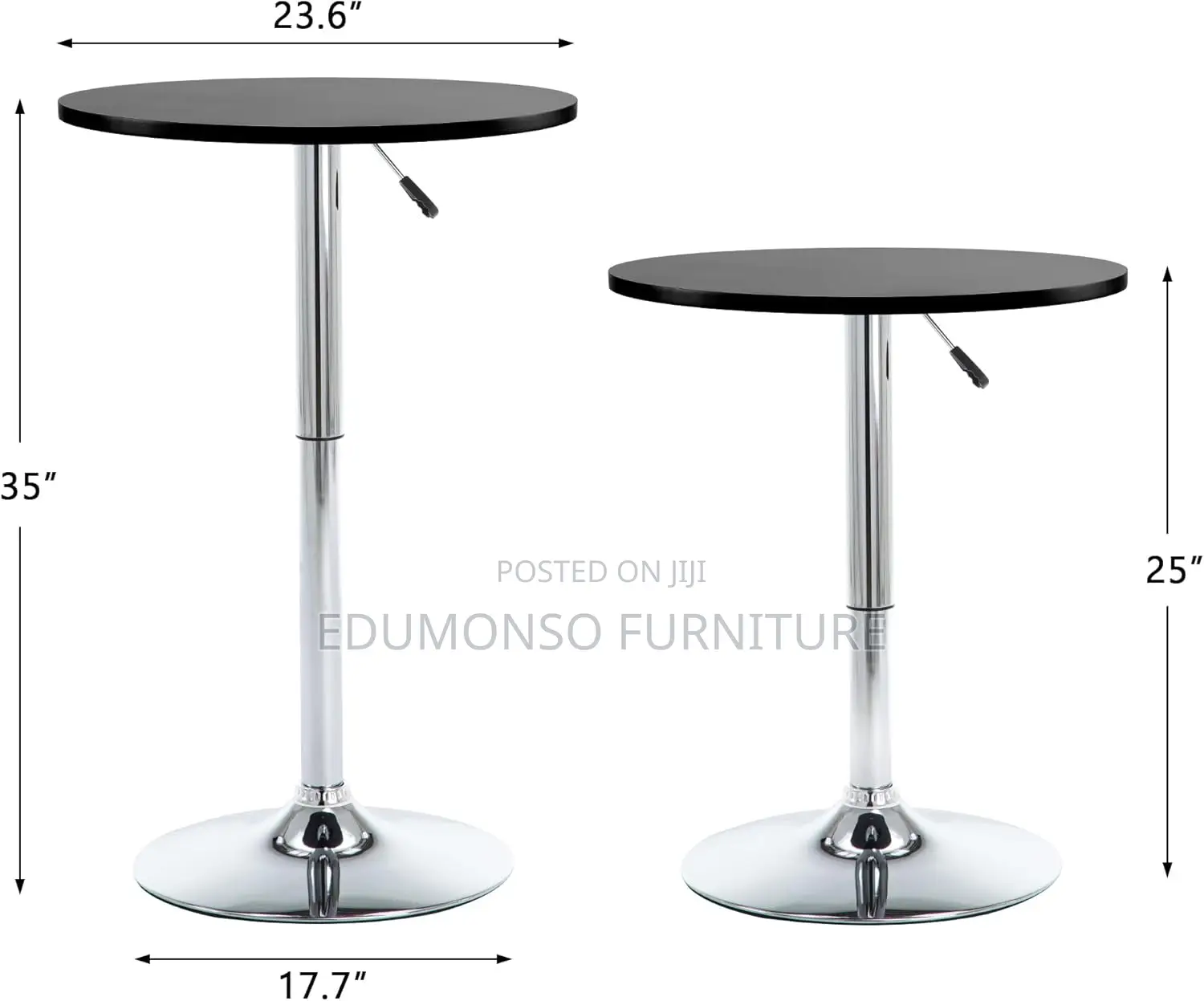 Height Adjustable 360 Swivel Bar Table
