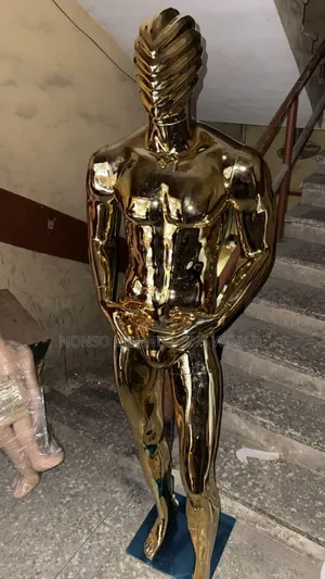 Huge Male Spider Head Gold Chrome Mannequin