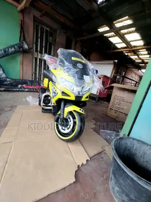 Kids Electric Ride-on Police Bike, With Stabilisers