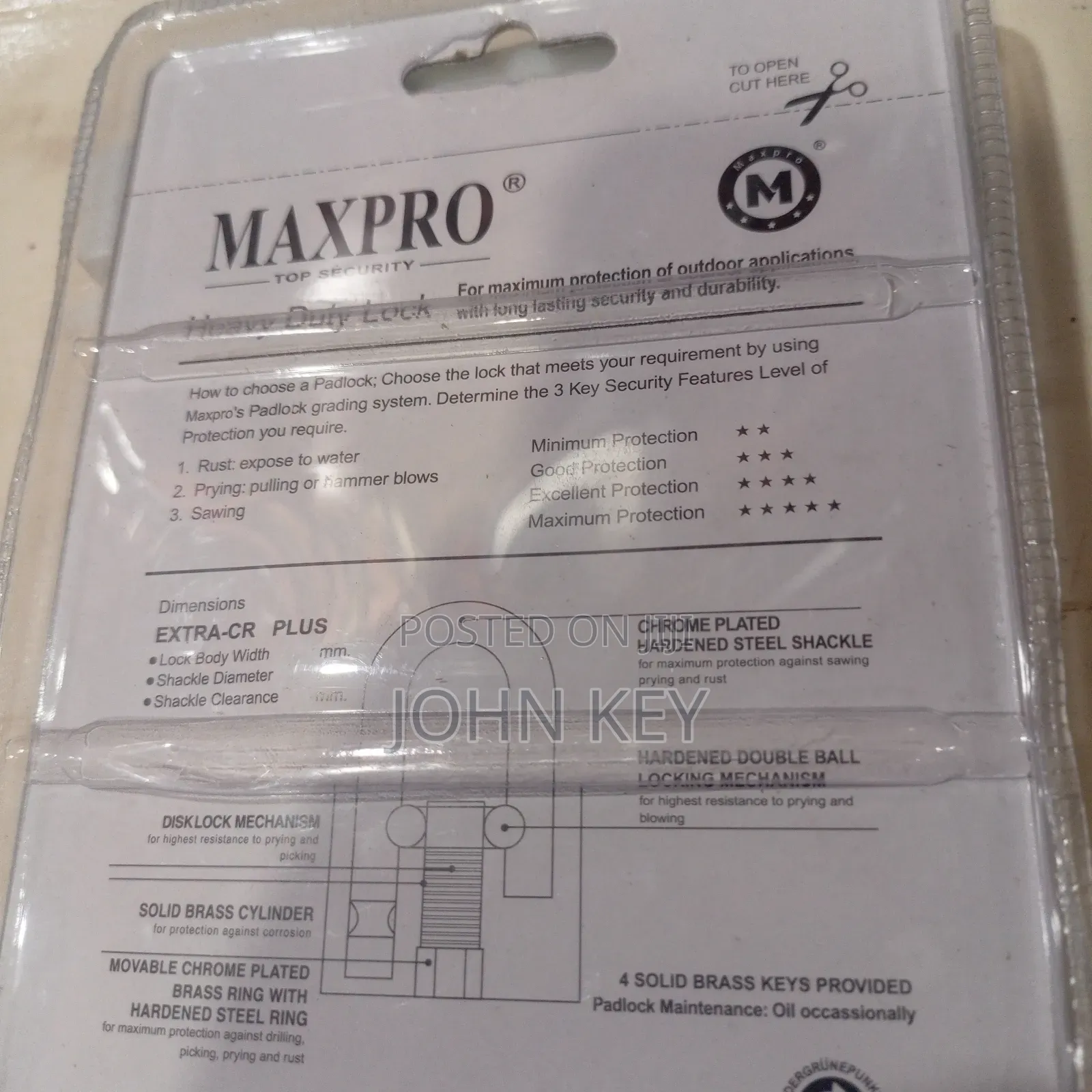 Security Padlock Maxpro 70mm