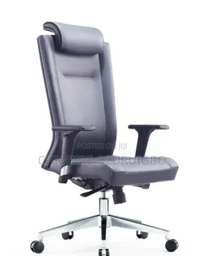 Black Executive Ergonomic Swivel Chair With Headrest
