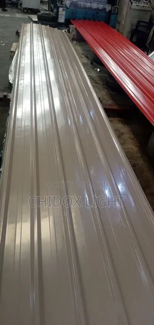 0.45 Oven Baked Long Span Roofing Design Grey Beige Color