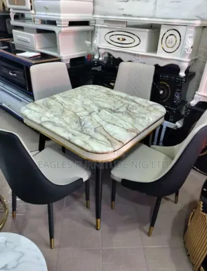 Quality Marble Dining Table With 4 Chairs