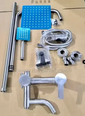 Stainless Steel Shower Faucet Set With Rainfall