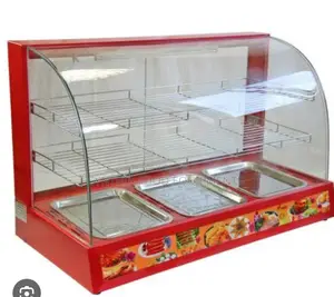 3 Plate Red Snacks Warmer