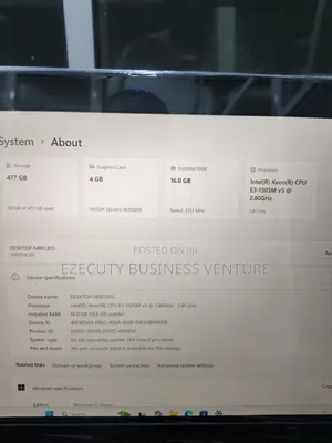 Laptop Lenovo ThinkPad P50 16GB Intel Xeon SSD 512GB