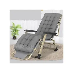 Adjustable Outdoor Relaxing Chair With Cushion-Grey
