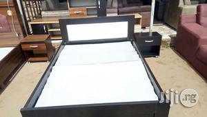 Quality Padded Bedframe With Bedside Drawers.