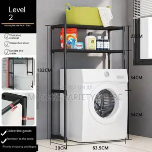3-layers Strong Iron Bathroom Shelf (Toilet/Washing Machine Rack)