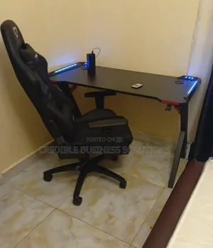 Gaming Table and Chair With Foot Rest