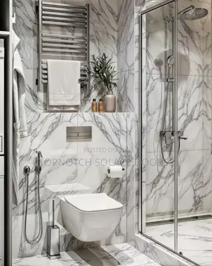 60 X 60 Glazed Carrara White Wall Tiles .