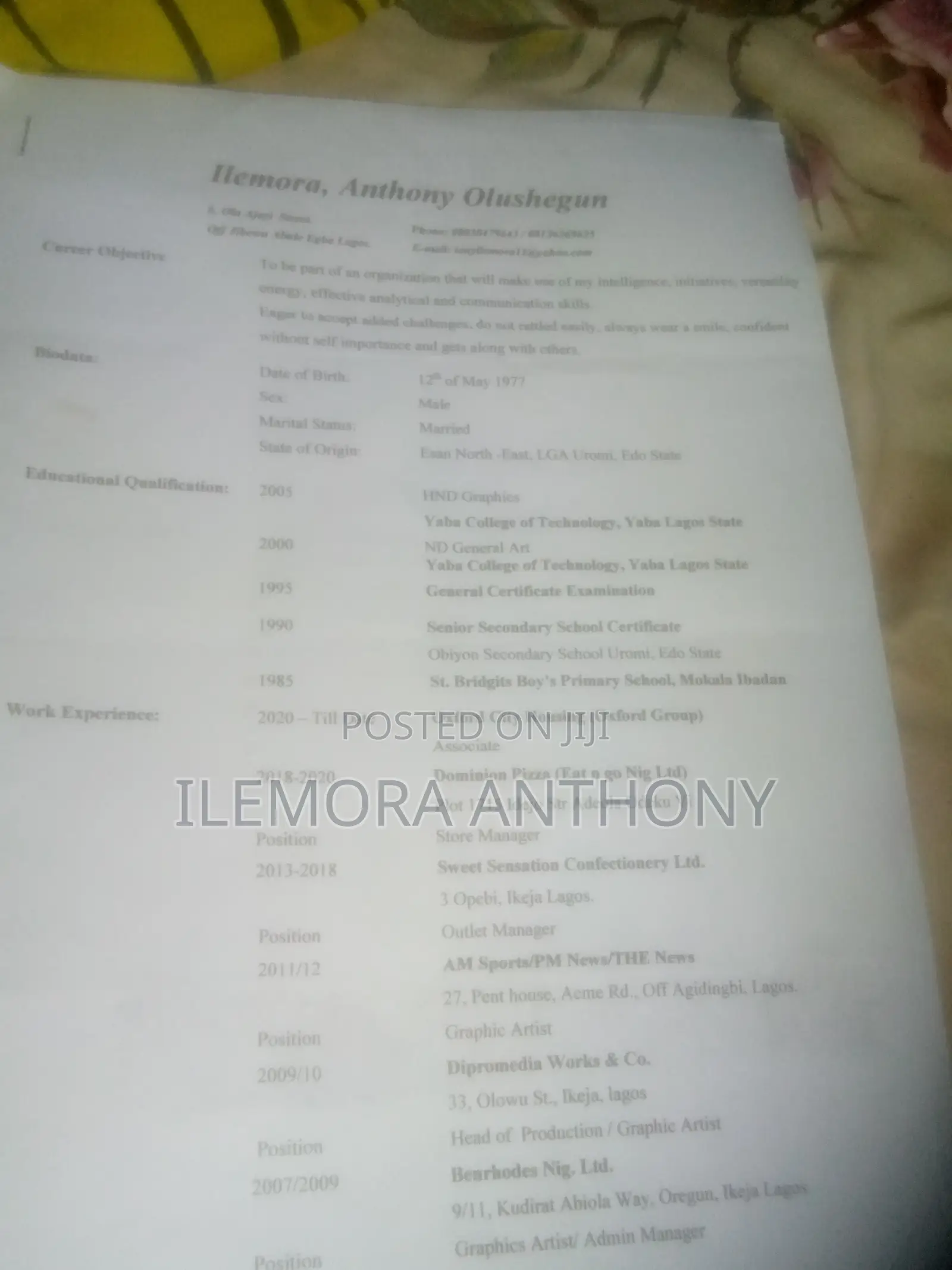 Computing IT CV