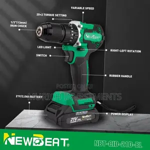 Newbeat 21v Brushless Impact Drill 60nm Torque Dual Battery