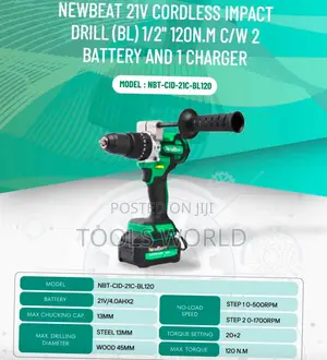 Brushless Beast! 21v Cordless Impact Drill – 120nm Torque