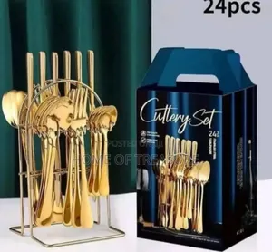 24 PCS Cutlery Golden Set