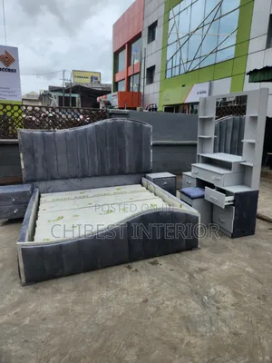Luxury Padded Bed Frame With Its Executive Vanity Table
