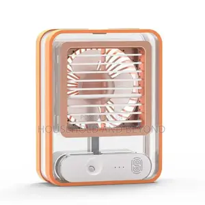 Rechargeable Water Spraying Fan With Led Light