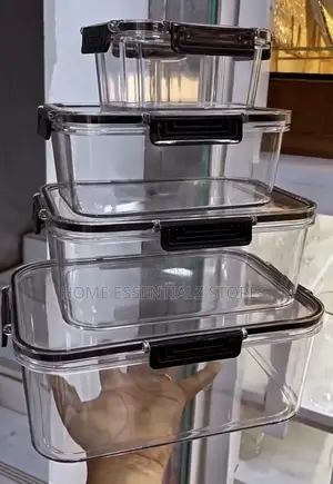 Transparent Food Storage Container Set With Lid