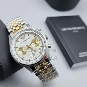 Emporio Armani Gold and Steel Ladies Watch