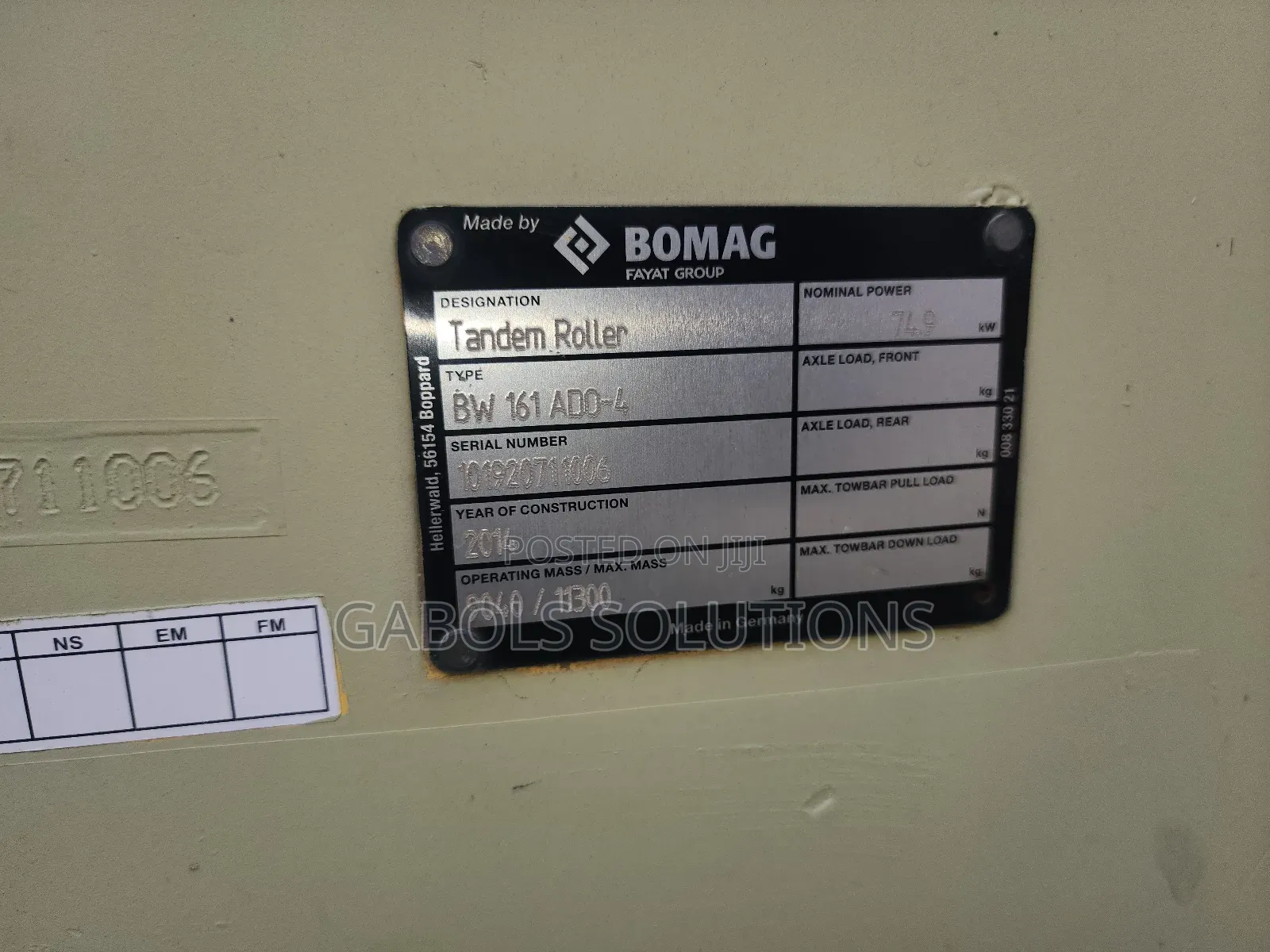 Bomag Tandem Roller
