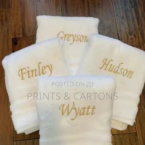Designed Embossed Towel for Firms. ##