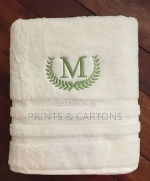 Printed Monogram Towel for Hotels. ##